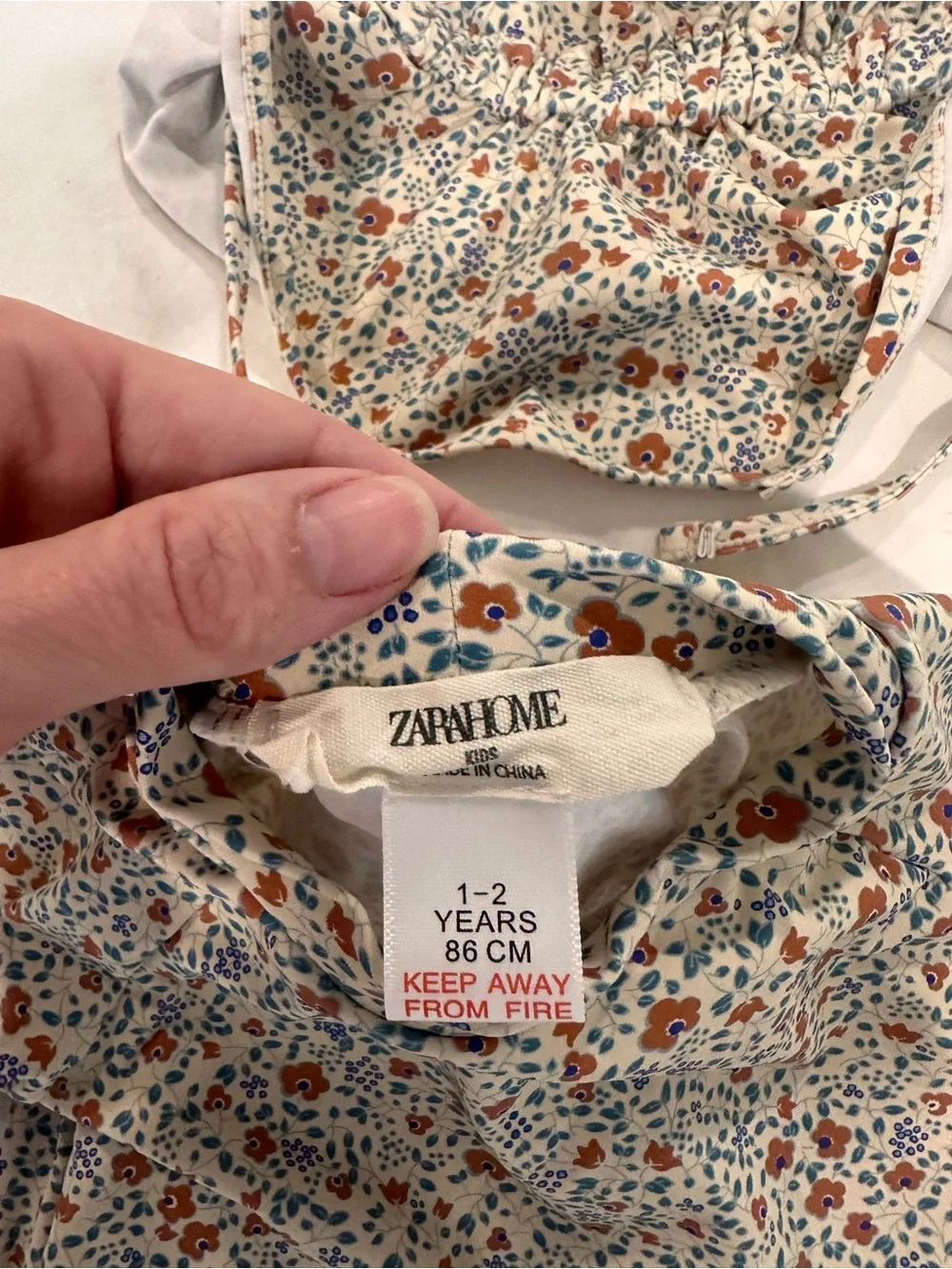 Zara Home Kids Floral Swim Guard and Hat